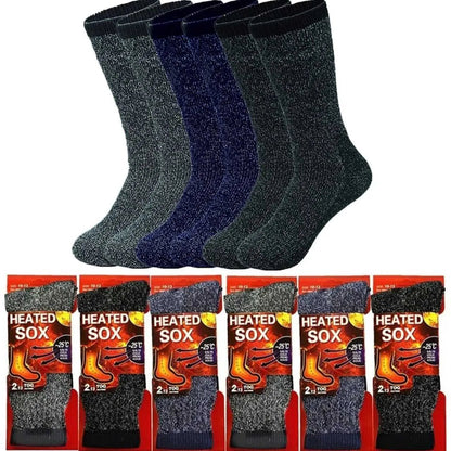 Mens thermal socks Heated winter friendly Warm  Boot Sox thick Duty Size 10-13