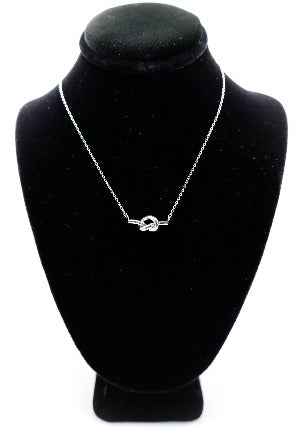 Eternal Knot Silver Necklace –Luxury Silver Pendant Necklace for Women