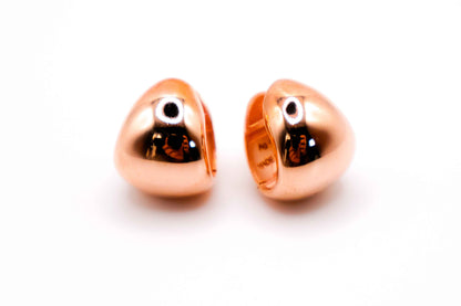 Italian Rose Gold Peanut-Shaped Earrings