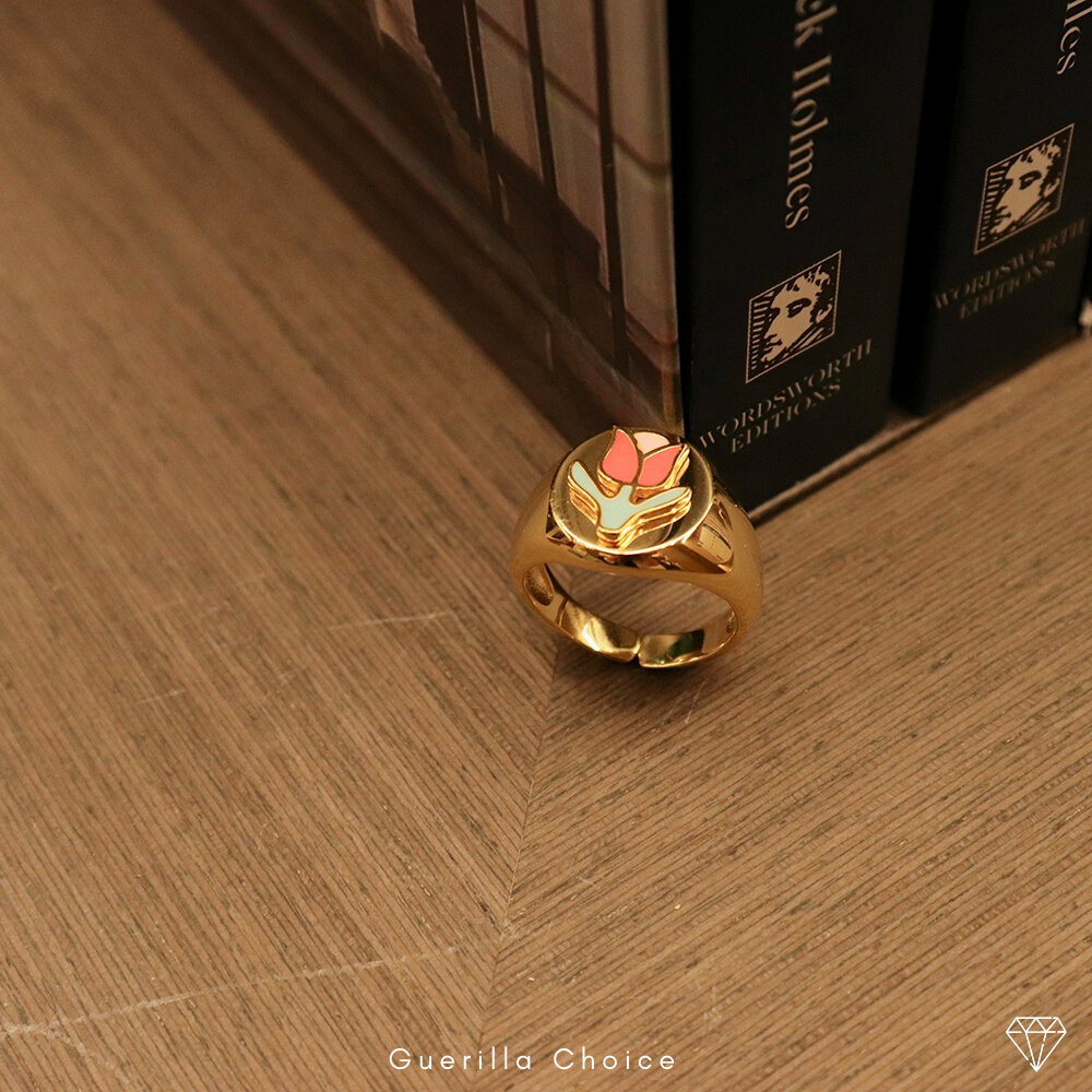 CHARM GOLD FLOWER RING