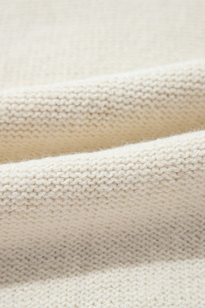 Colorblock Patch Pocket Drop Shoulder Sweater