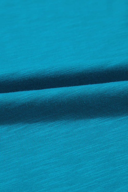 Metallic Contrast Trim Scoop Neck Tank Top