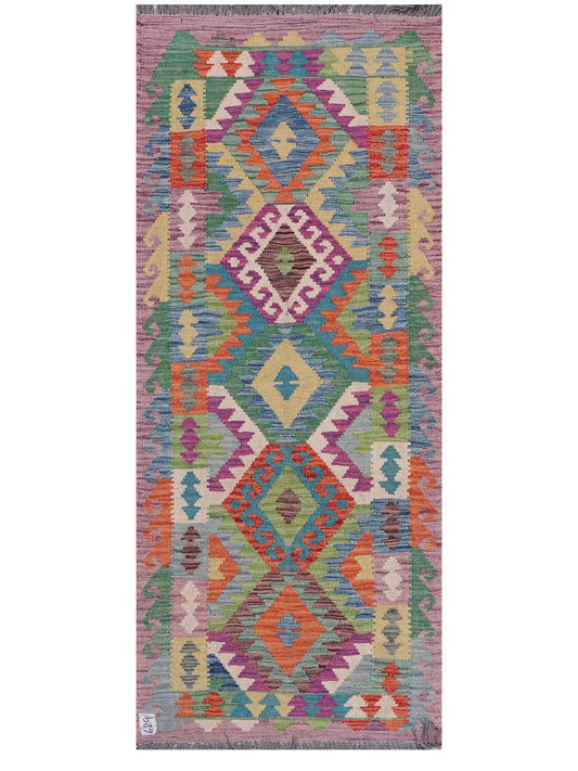 Maimana Afghanistan Kilim Rug - 197 x81 cm