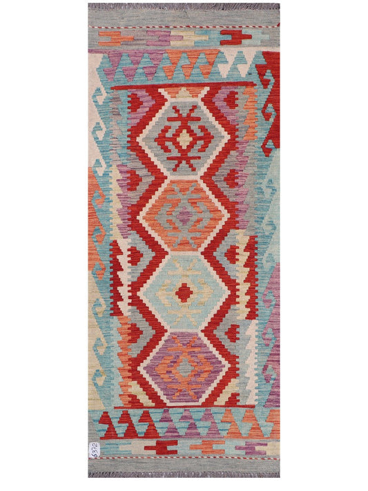 Maimana Afghanistan Kilim Rug - 190 x77 cm