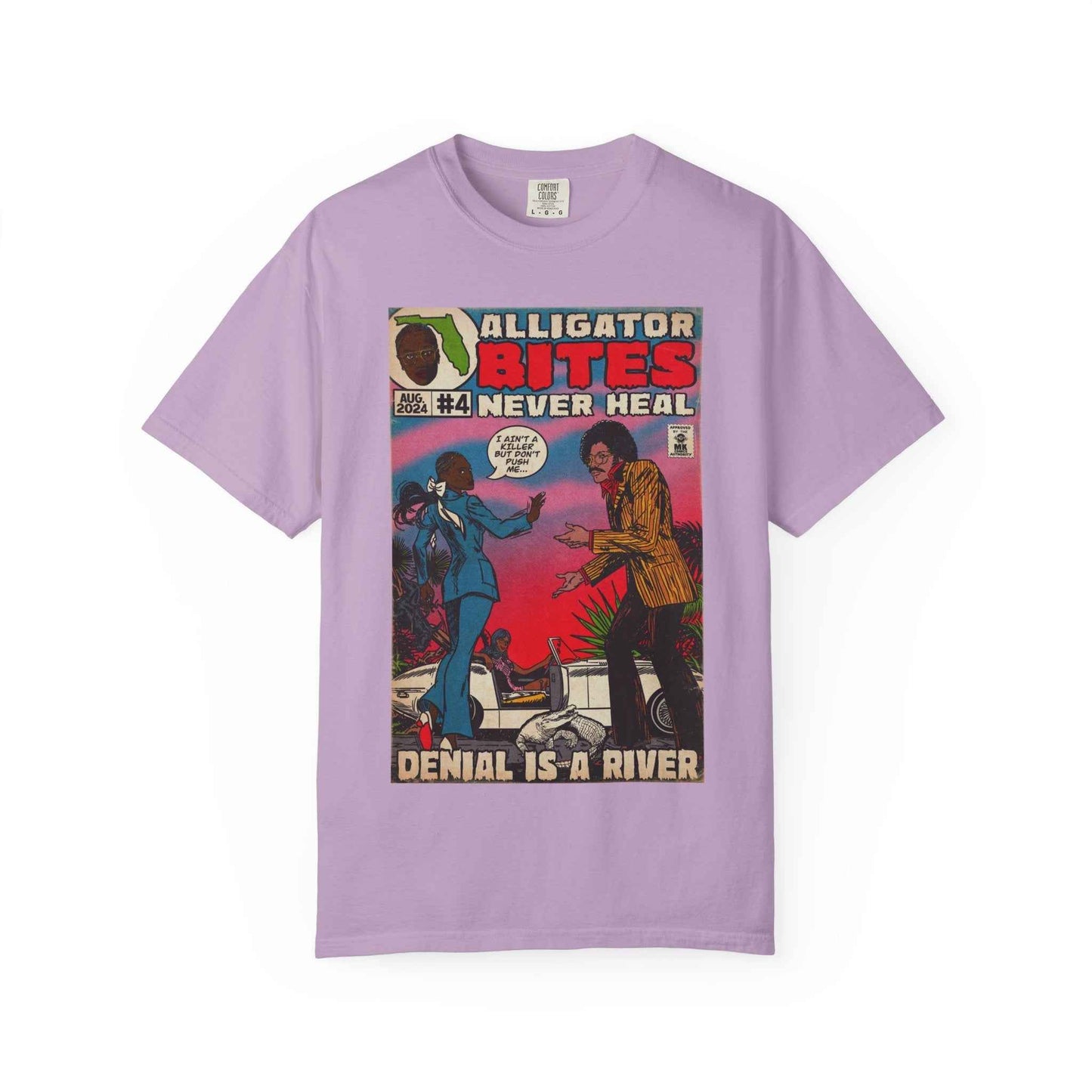 Denial is a River - Alligator Bites - Unisex Comfort Colors T-shirt