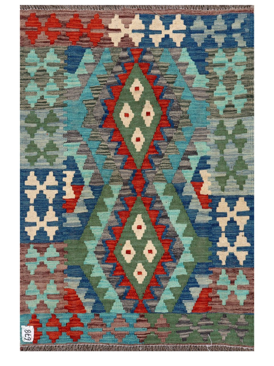 Maimana Afghanistan Kilim Rug - 121 x 85 cm