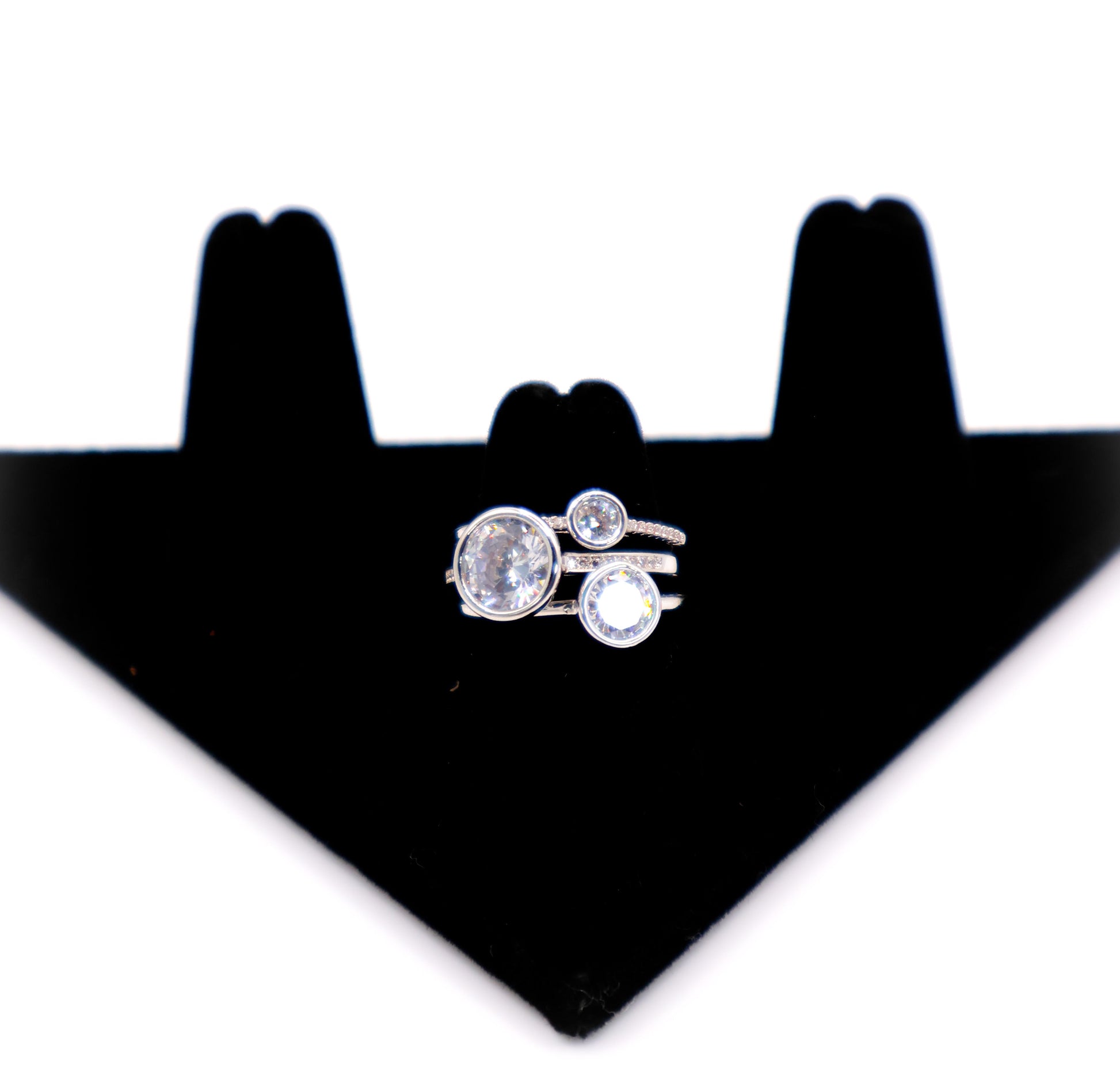 Harmony Gemstone Trio Ring Set - Lolomo!