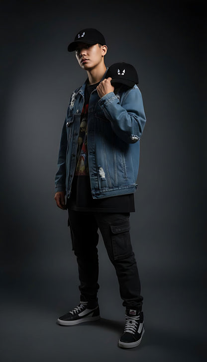 Sombrero de pana de gato asombrado