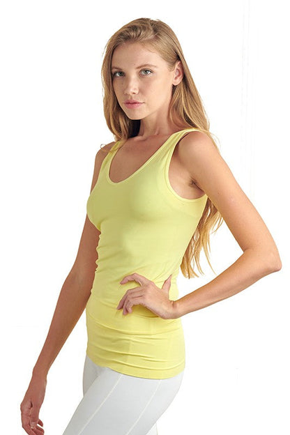 Yelete Reversible V or U Neckline Seamless Tank
