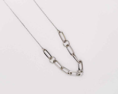 Silver Serenity Chain Necklace – Luxury Silver Statement Necklace
