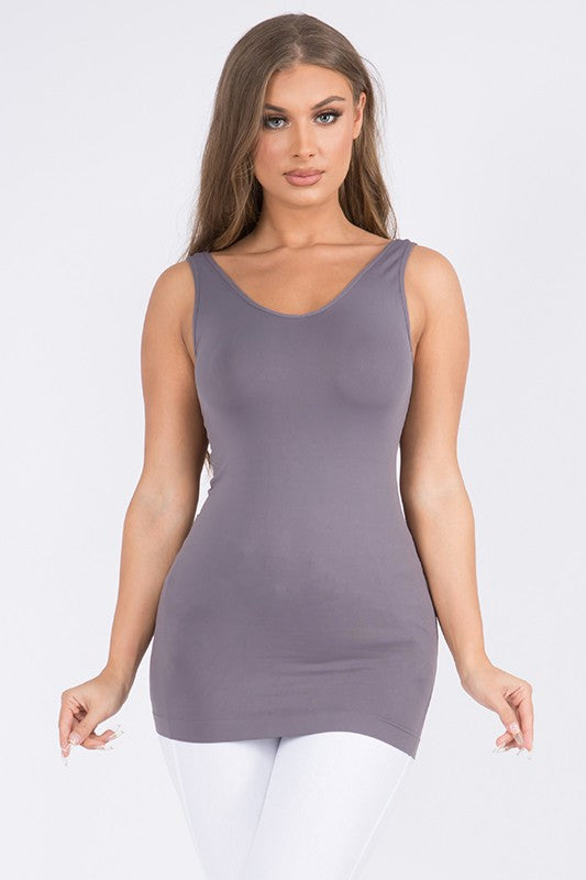 Yelete Reversible V or U Neckline Seamless Tank