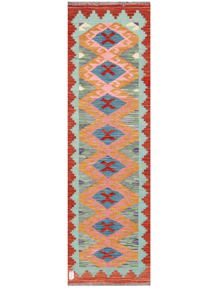 Maimana Afghanistan Kilim Rug - 209 x61 cm
