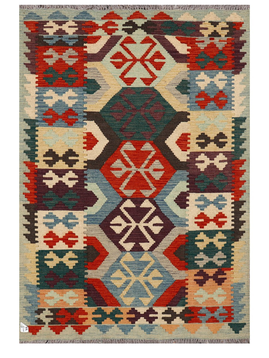Maimana Afghanistan Kilim Rug - 153 x104 cm