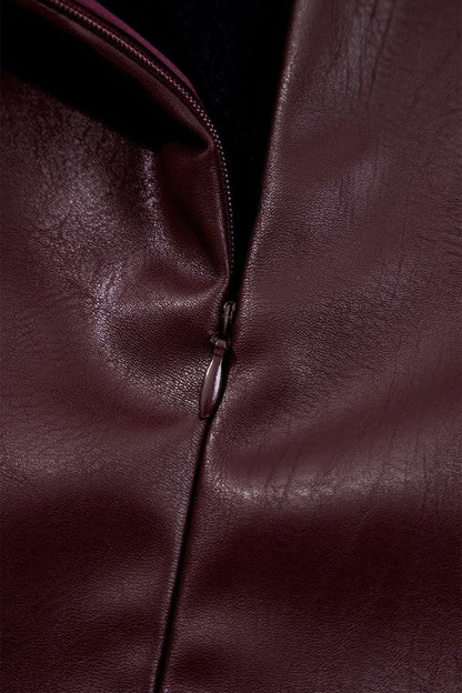 Vegan Leather Sleeveless Mini Dress