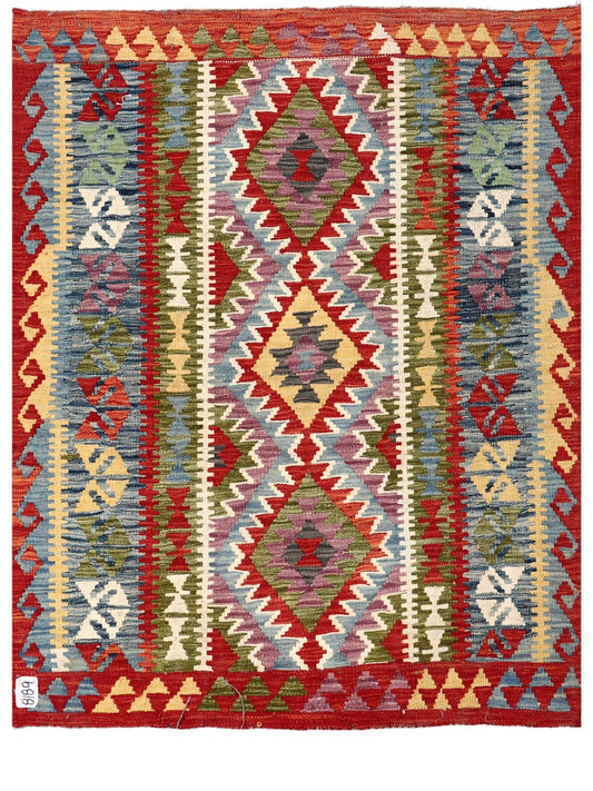 Maimana Afghanistan Kilim Rug - 140 x107 cm
