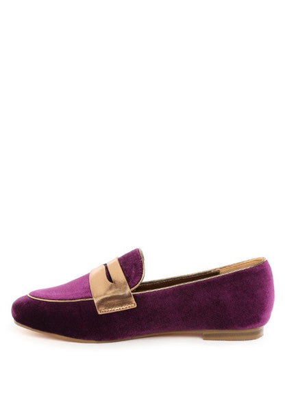Malta Penny Strap Velvet Loafers