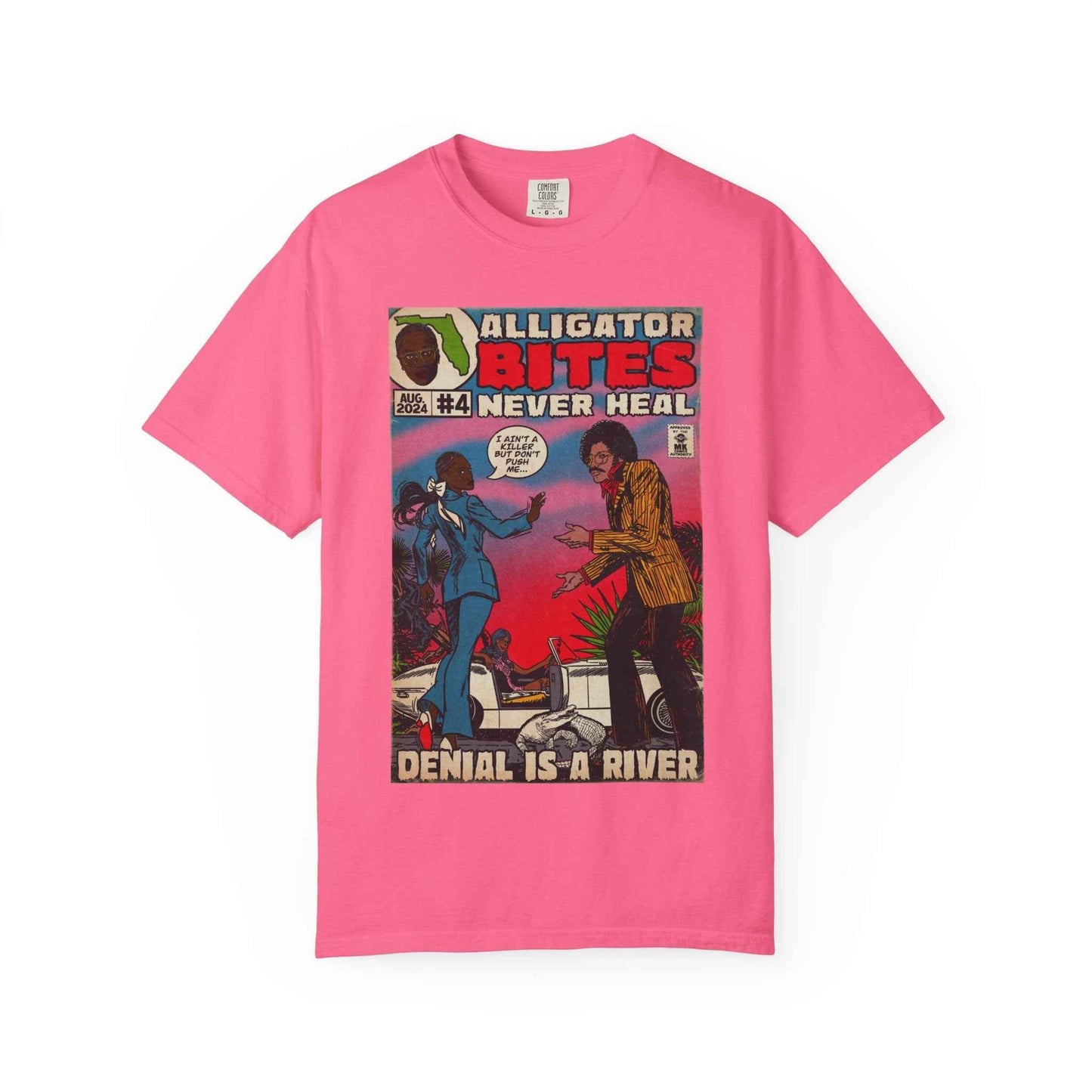 Denial is a River - Alligator Bites - Unisex Comfort Colors T-shirt