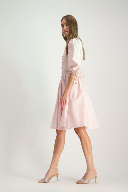 Buttoned Rhinestone Dress - Touch