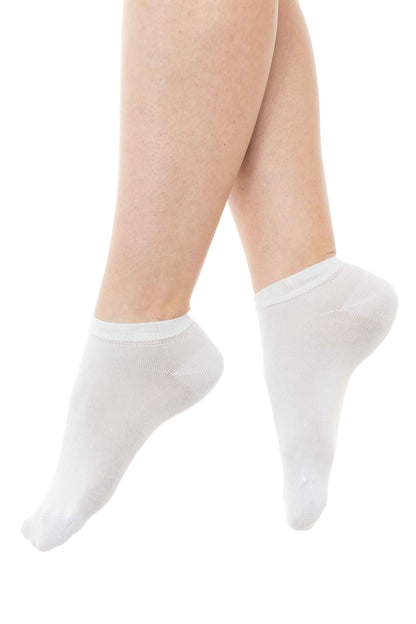 Women’s Bamboo Ankle Socks 8-Pack "White" - 631
