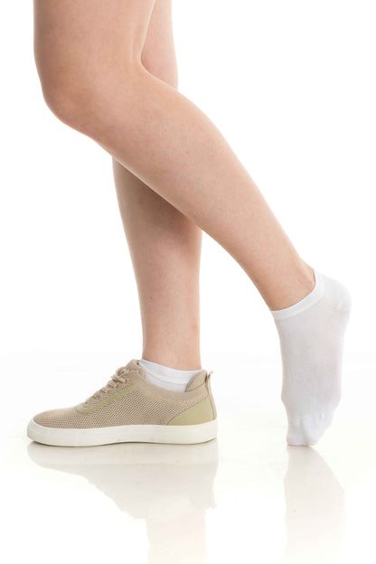 Women’s Bamboo Ankle Socks 8-Pack "White" - 631