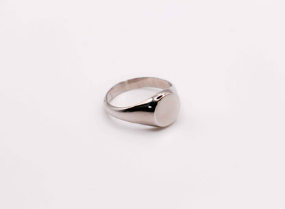 Italian Oval Silver Ring – Elegant Statement Ring for Women
