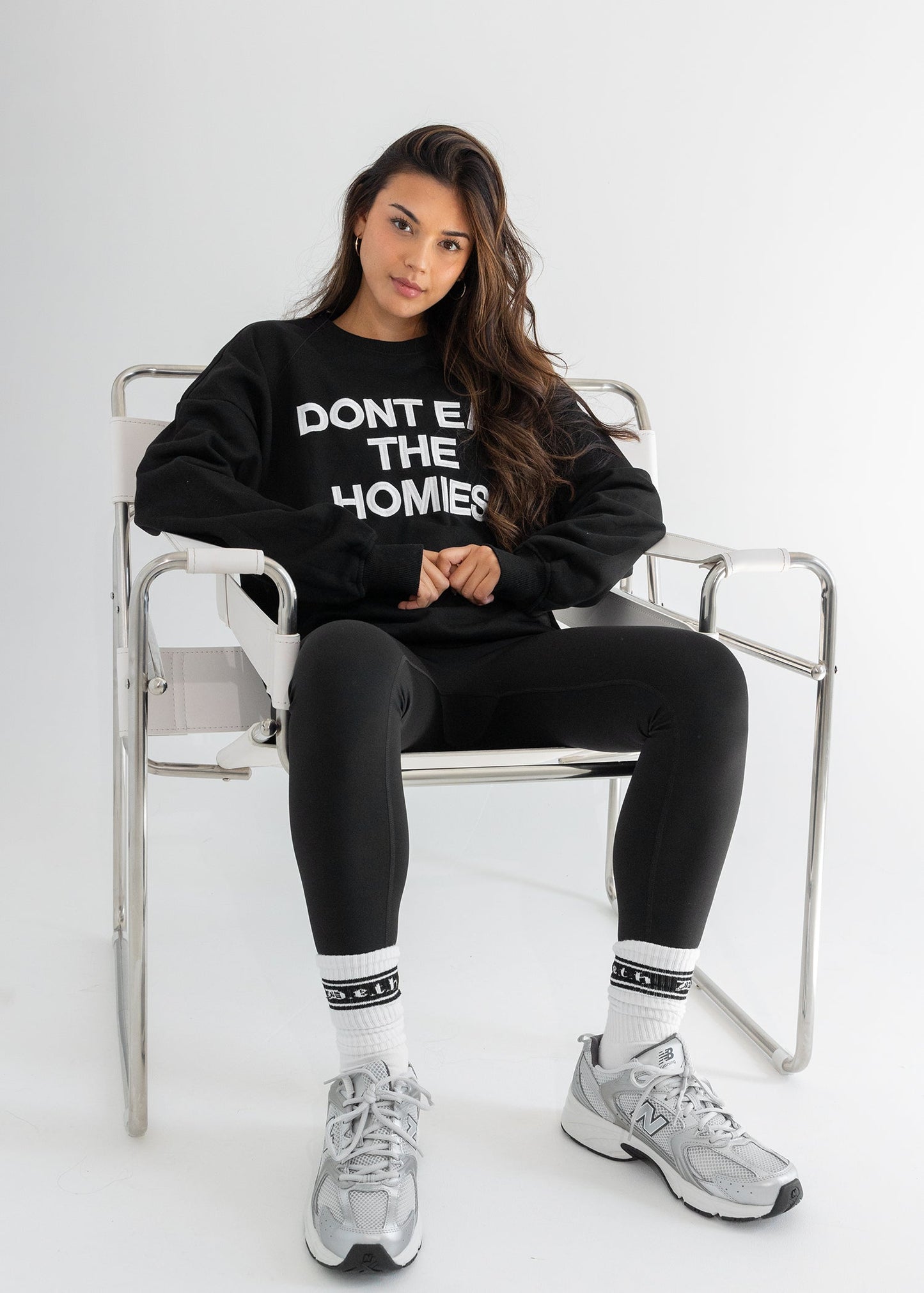 EMBROIDERED SLOGAN SWEATSHIRT