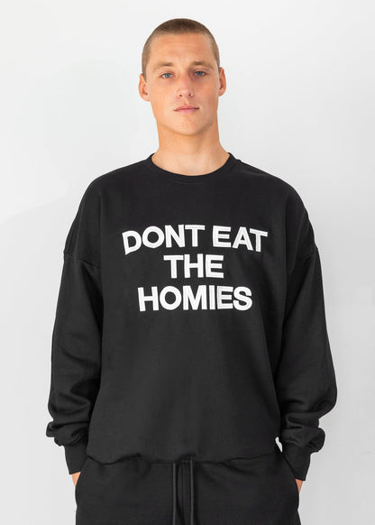 EMBROIDERED SLOGAN SWEATSHIRT