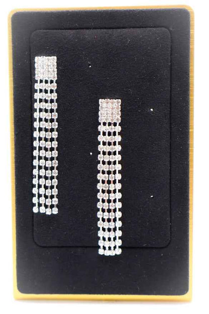 Dazzling Cascade Faux Diamond Earrings - Elevate Elegance