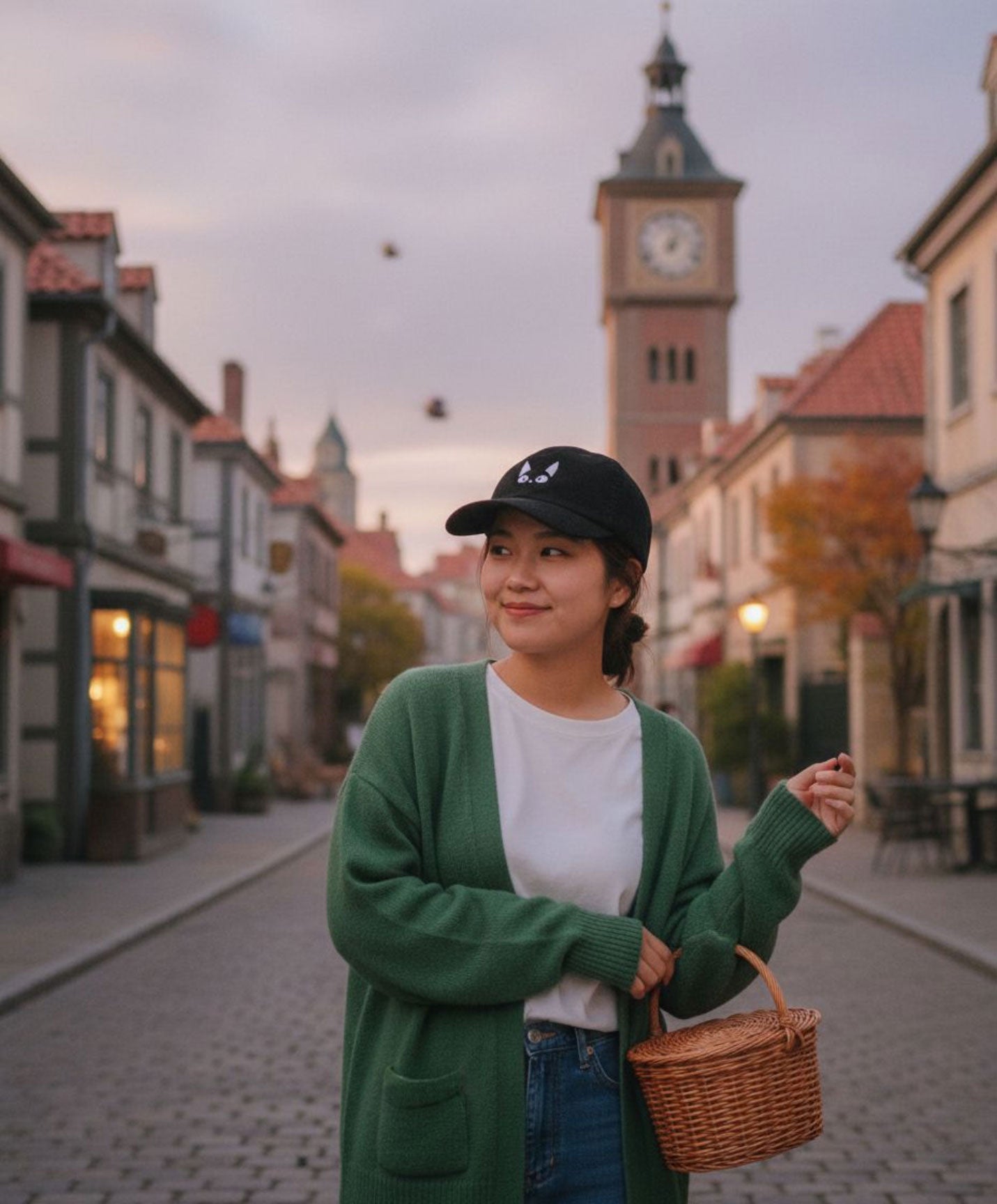 Sombrero de pana de gato asombrado