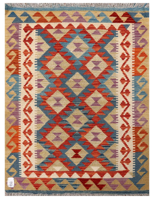Maimana Afghanistan Kilim Rug - 115 x 86 cm