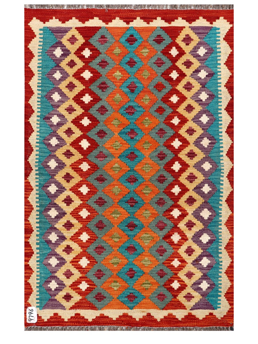 Maimana Afghanistan Kilim Rug - 120 x 77 cm