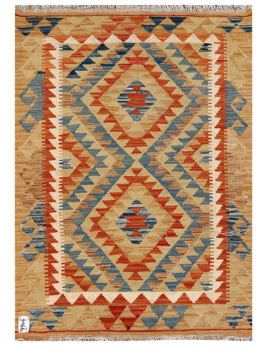 Maimana Afghanistan Kilim Rug - 126 x 89 cm