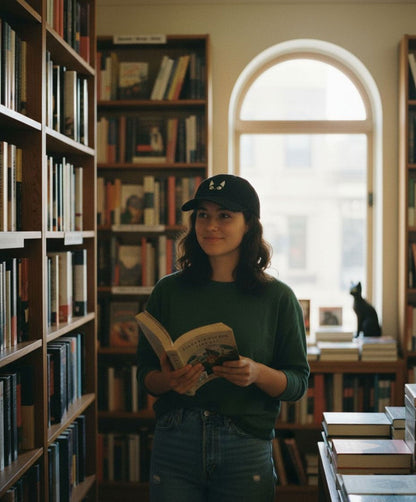 Sombrero de pana de gato asombrado