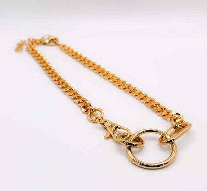 Golden Chain Cascade Necklace – Luxury Gold Statement Necklace