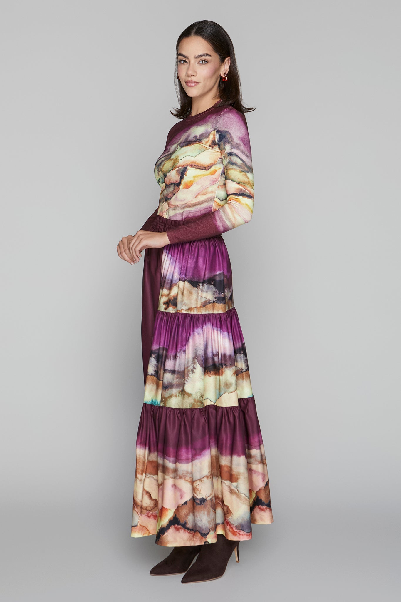 Wells Sweater in Merlot Ombre