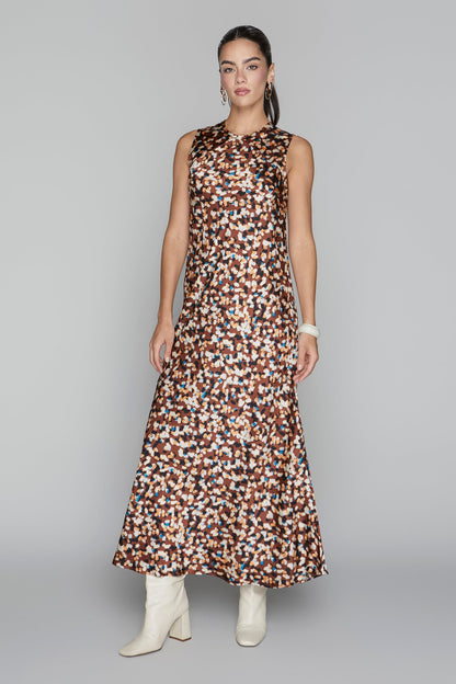 Blake Dress in Umber Grain