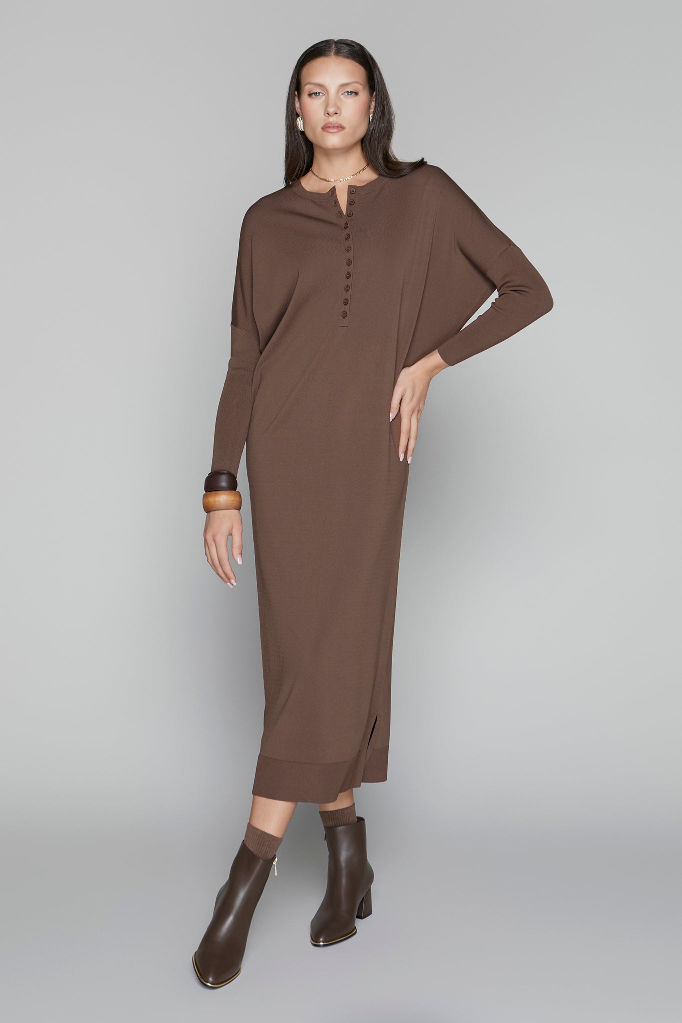 Wren Dress in Walnut