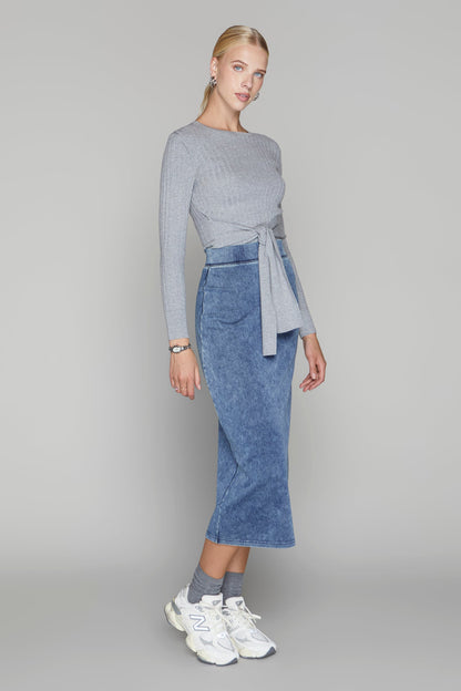 Jasper Skirt in Midwash Denim