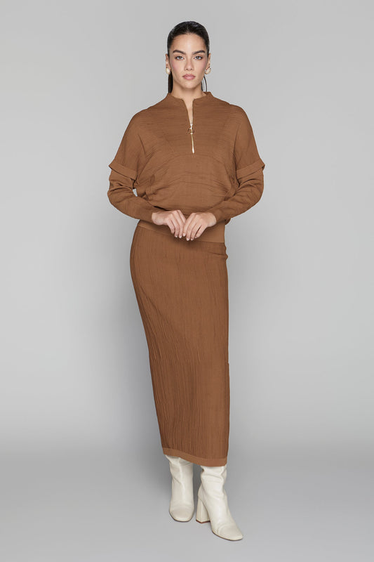 Canton Maxi Skirt in Cinnamon