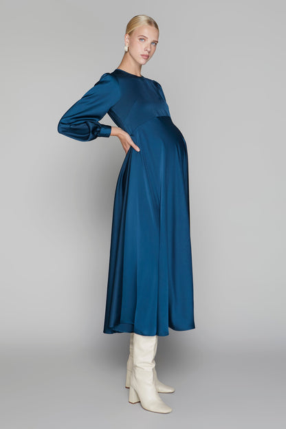 Arden Maternity Dress in Teal