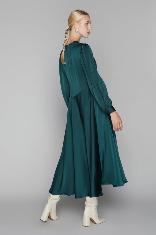 Arden Maternity Dress in Emerald