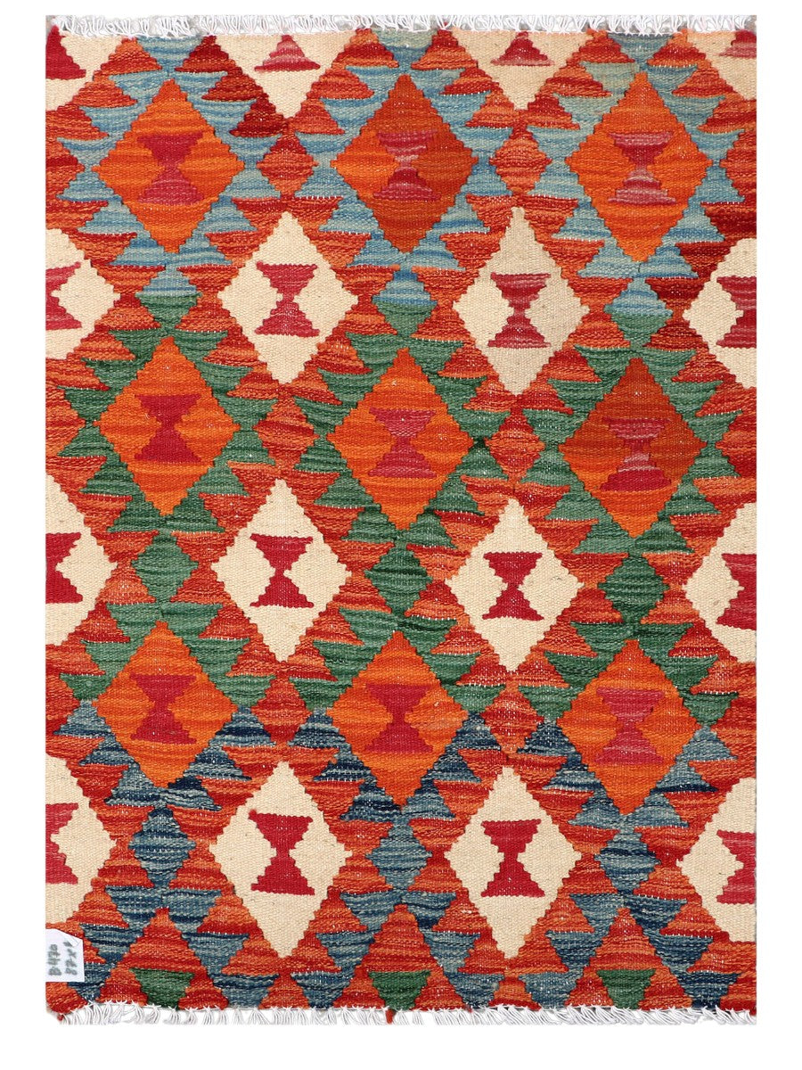 Maimana Afghanistan Kilim Rug - 88 x 62 cm