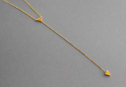 Gilded Triangle Delight Necklace