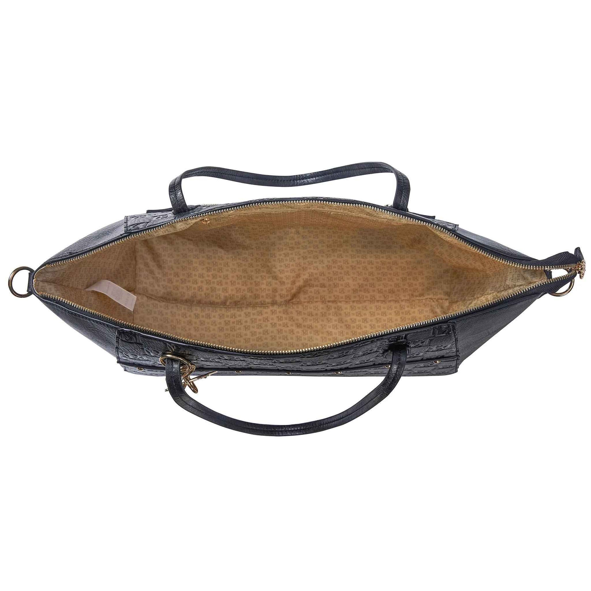 Caroline Vegan Leather Monogram Weekender Duffel Bag