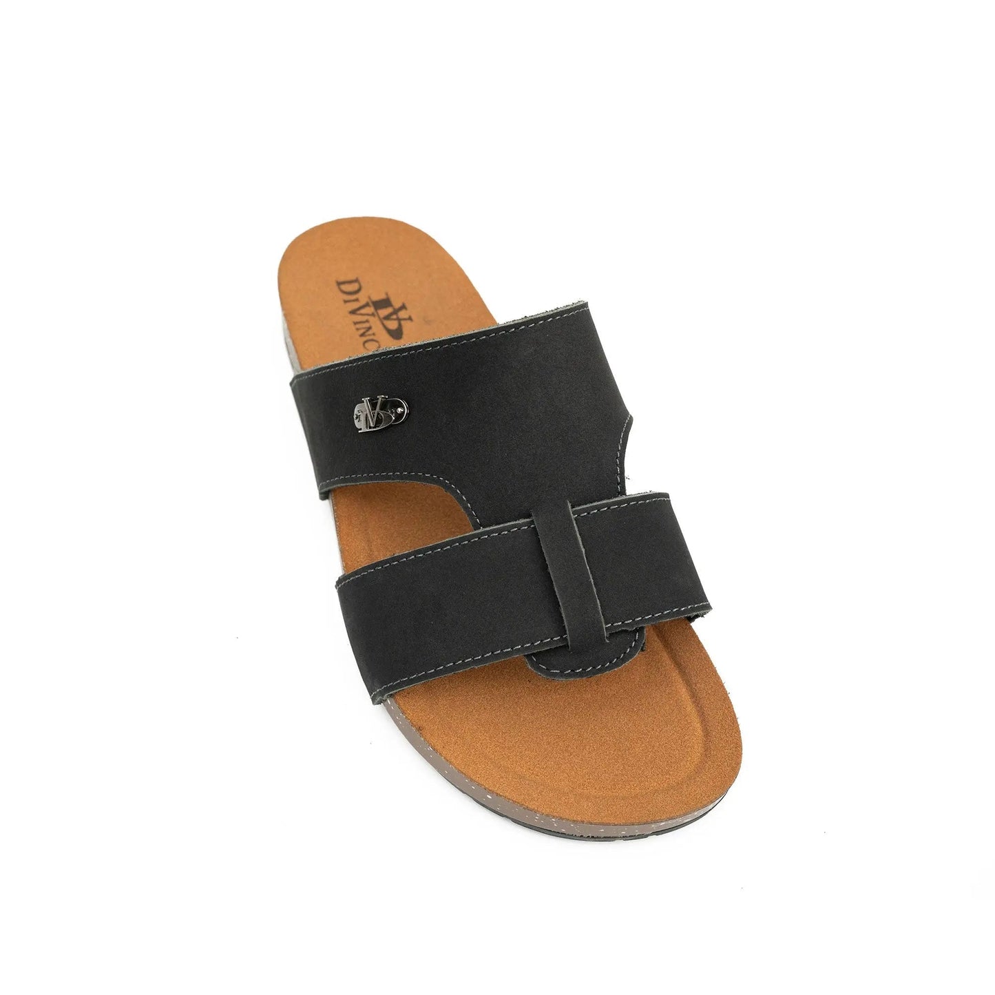Black Double - Strap Slide Sandals
