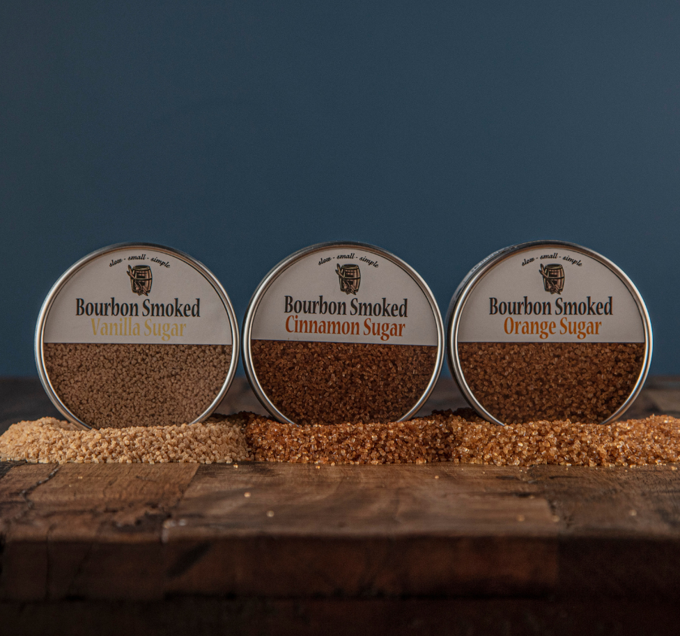 Bourbon Smoked Sugars Trio - Orange, Vanilla, Cinnamon