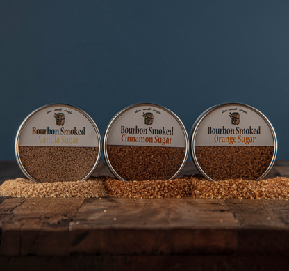 Bourbon Smoked Sugars Trio - Orange, Vanilla, Cinnamon