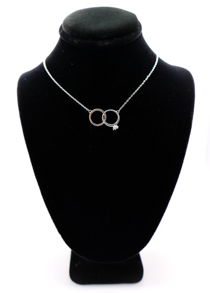 Eternal Embrace White Gold Necklace - Timeless Luxury - Lolomo!