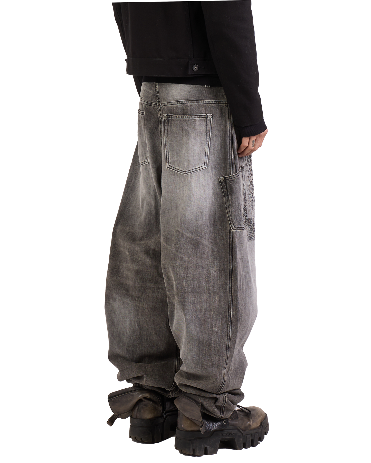 CHEETAH PRINT BOMBER DENIM