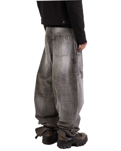 CHEETAH PRINT BOMBER DENIM